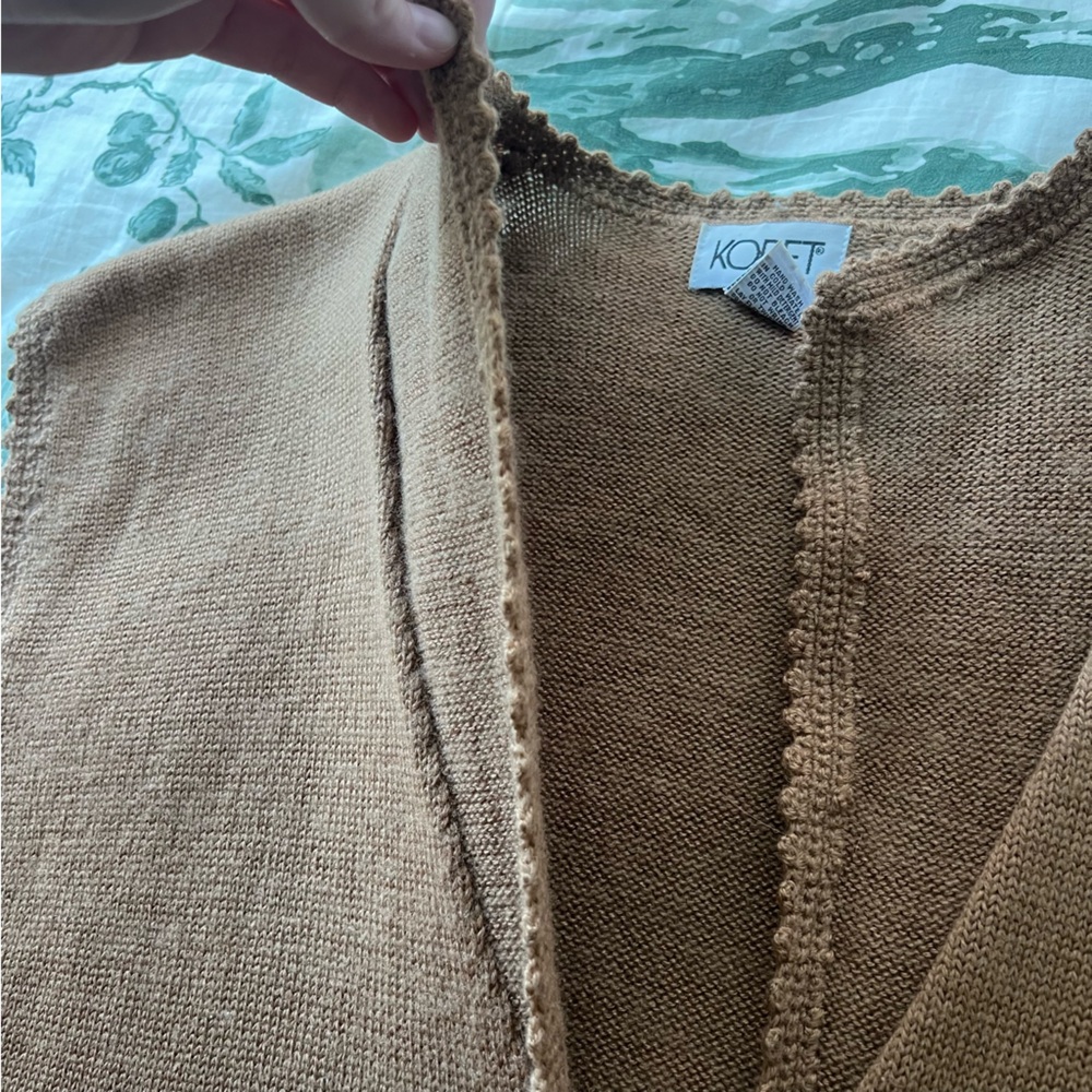 Vintage Koret Floral Embroidered Knit Sweater Vest - Picture 8 of 14